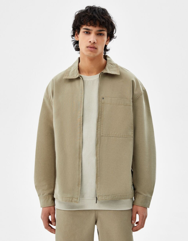 Baumwolljacke mit Reißverschluss